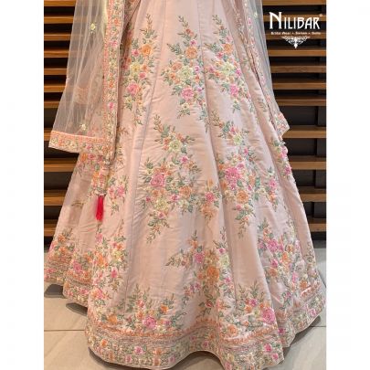 Peach Silk Lehenga