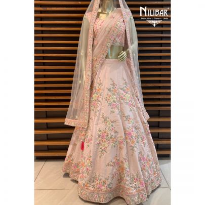 Peach Silk Lehenga