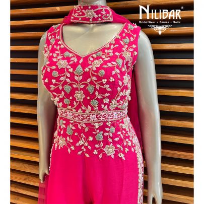 Hot Pink Net Jumpsuit