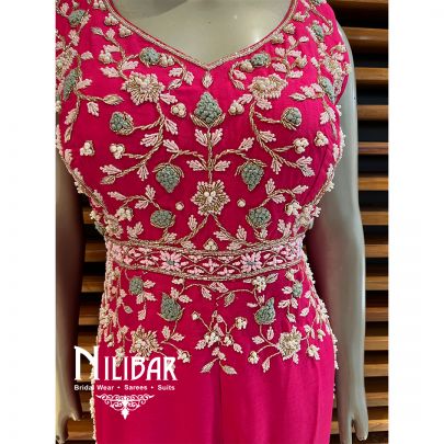 Hot Pink Net Jumpsuit