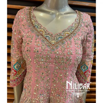 Baby Pink Silk Suit