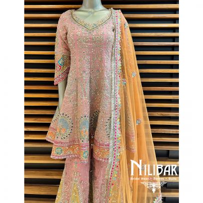 Baby Pink Silk Suit