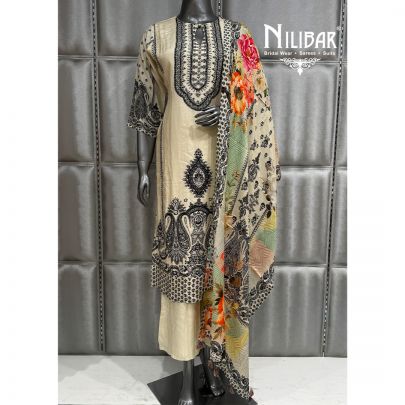 Light Mint Green Muslin Long Kurta Paired With Pants and Dupatta