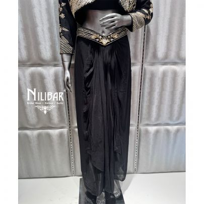 Black Silk Drape Set
