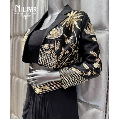 Black Silk Drape Set