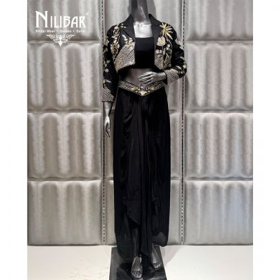 Black Silk Drape Set
