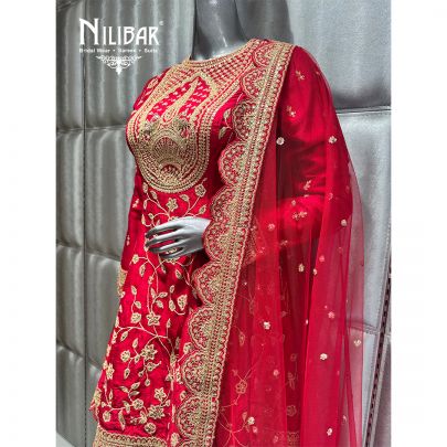 Red Silk Flared Palazzo Suit