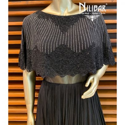 Black Cape Style Gown