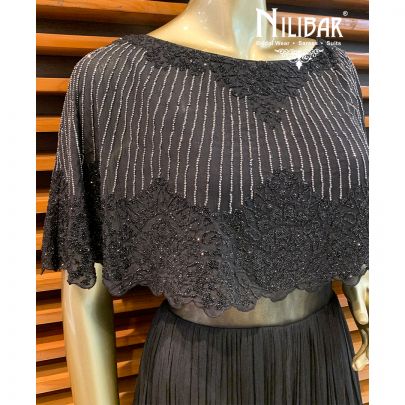 Black Cape Style Gown