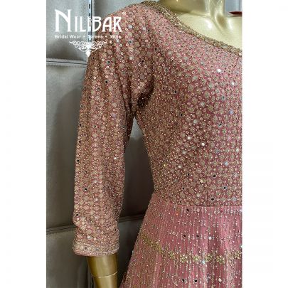 Onion Pink Georgette Anarkali