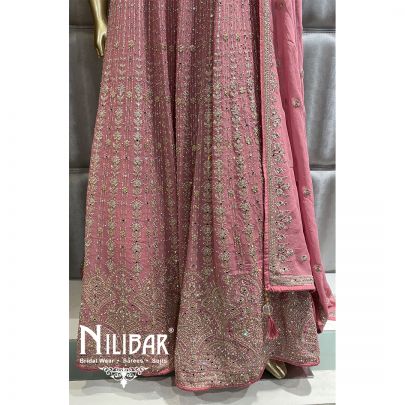 Onion Pink Georgette Anarkali