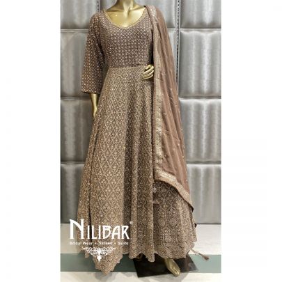 Mouse Georgette Anarkali