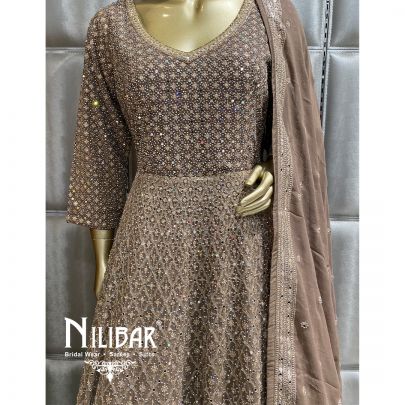 Mouse Georgette Anarkali