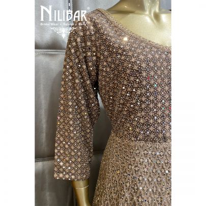 Mouse Georgette Anarkali