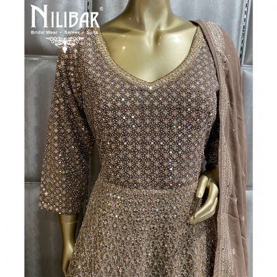 Mouse Georgette Anarkali