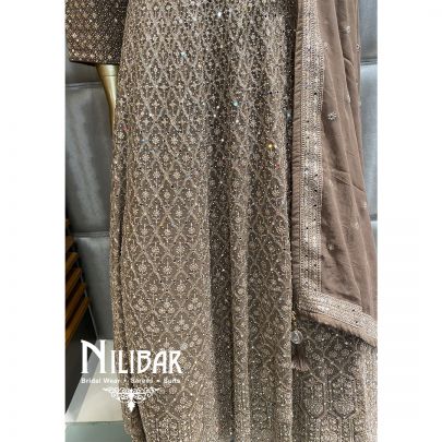 Mouse Georgette Anarkali