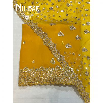 Yellow Crepe Unstitched Suit