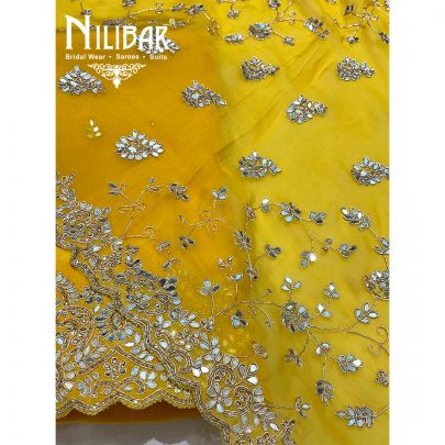 Yellow Crepe Unstitched Suit