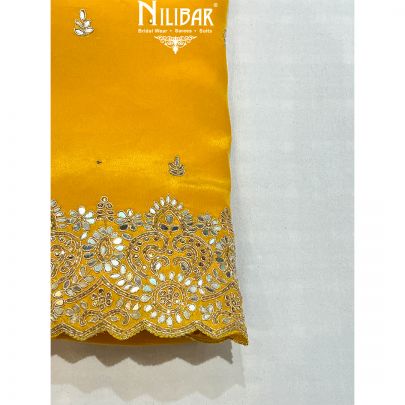 Yellow Crepe Unstitched Suit