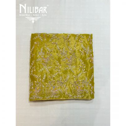 Yellow Green Tissue Organza Unstitched Suit