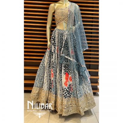 Multicolor Silk Casual Lehenga