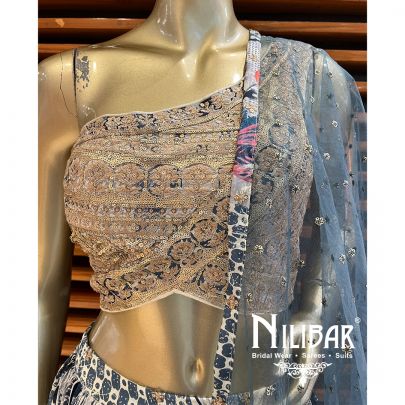 Multicolor Silk Casual Lehenga