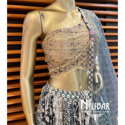 Multicolor Silk Casual Lehenga