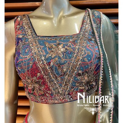 Multicolor Silk Casual Lehenga