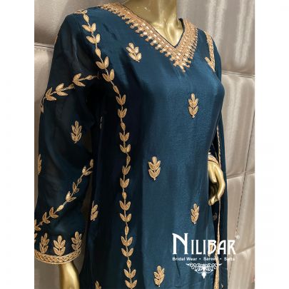 Peacock Chinon Palazzo Suit