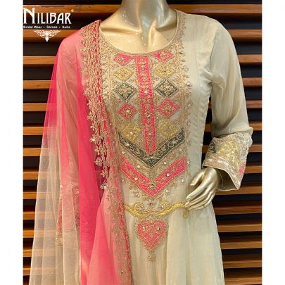 Sage Green Chinon Salwar Suit