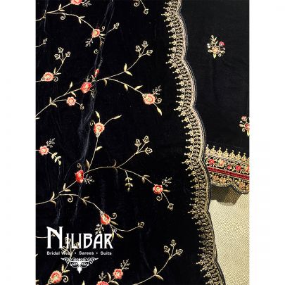 Royal Blue Velvet Unstitched Suit