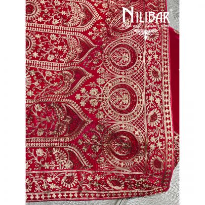 Hot Pink Velvet Unstitched Suit