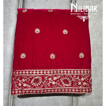 Hot Pink Velvet Unstitched Suit