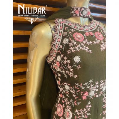 Mehandi Green Silk Jumpsuit