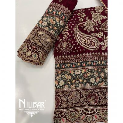 Burgundy Crepe Unstitched Suit