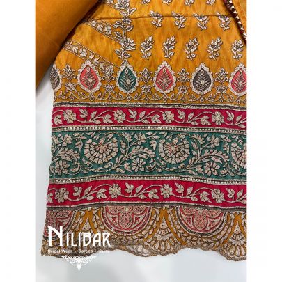 Mustard Crepe Unstitched Suit