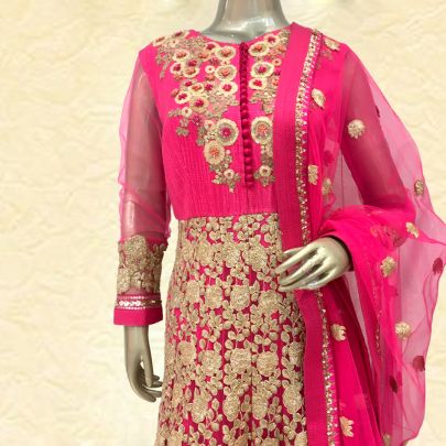Dark Pink Anarkali Suit