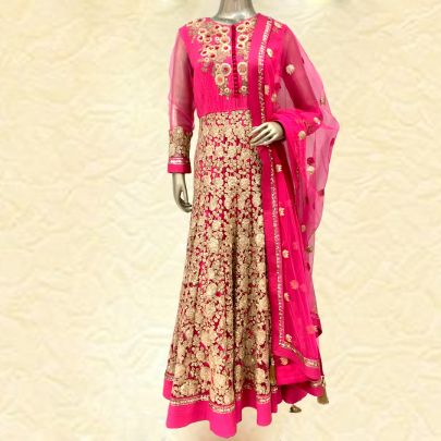 Dark Pink Anarkali Suit