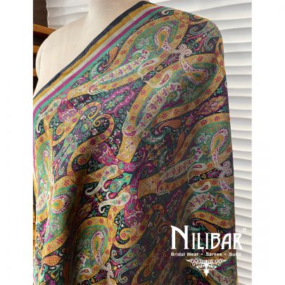 Multicolor Jamdani Silk Dupatta