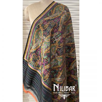 Multicolor Jamdani Silk Dupatta