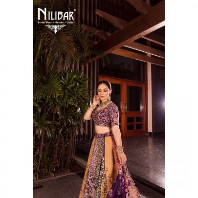 Multicolor Silk Bridal Lehenga