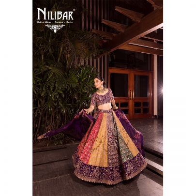 Multicolor Silk Bridal Lehenga