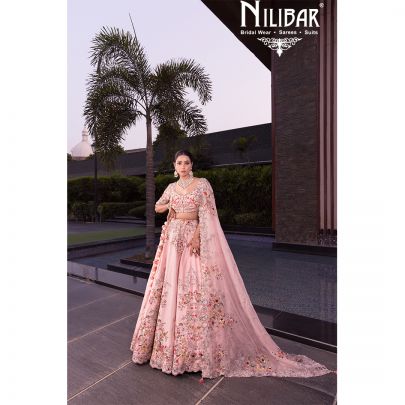 Rose Pink Silk Bridal Lehenga