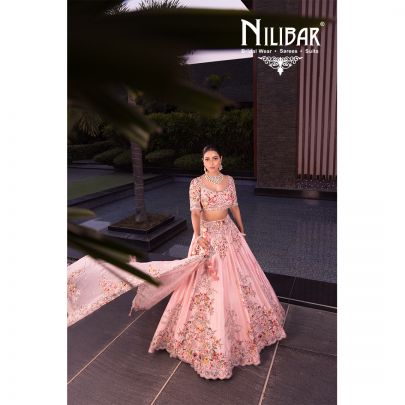 Rose Pink Silk Bridal Lehenga