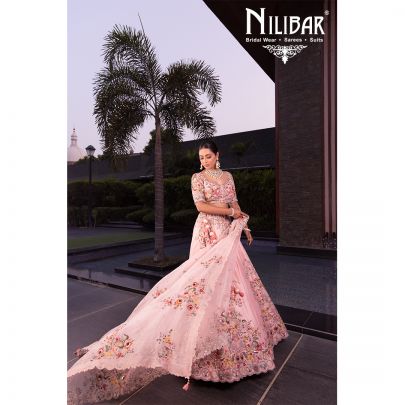 Rose Pink Silk Bridal Lehenga