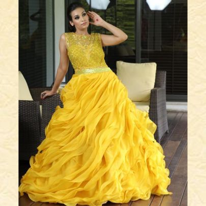 Yellow Organza Gown