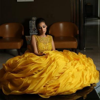 Yellow Organza Gown