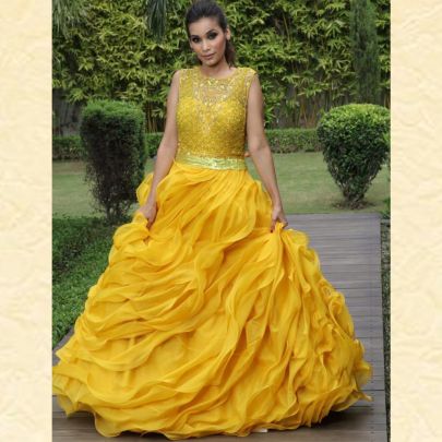 Yellow Organza Gown