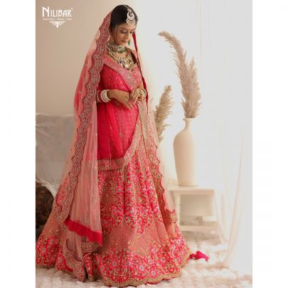 Magenta Silk Bridal Lehenga