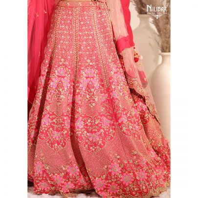 Magenta Silk Bridal Lehenga